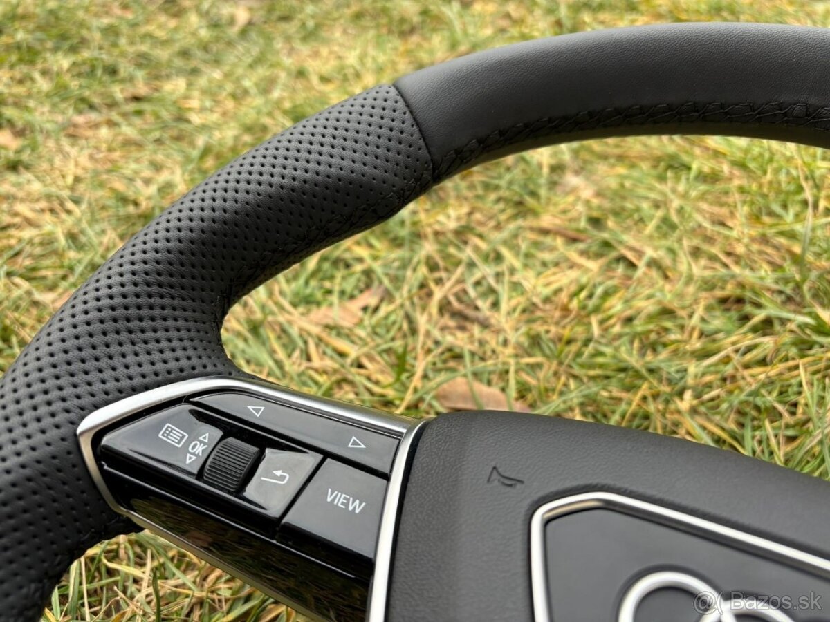 Krásny AUDI sportovy volant kozeny zrezany perforovany - 11