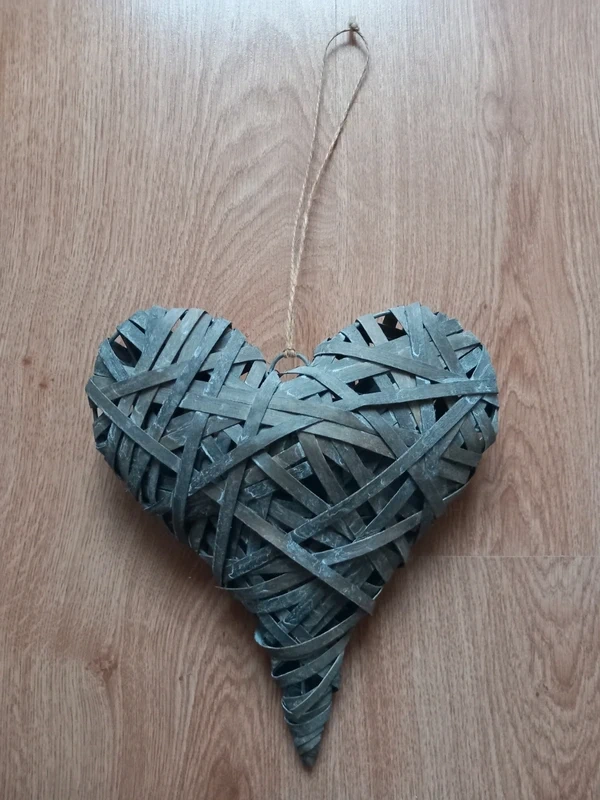 Staršie vypuklé lykové srdce po mamine 25x22x6 cm - 11