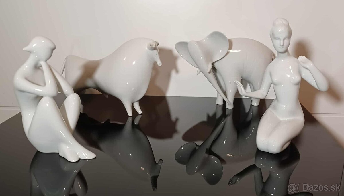 RESERVE.Zberateľská porcelánová soška Royal Dux v top stave - 11