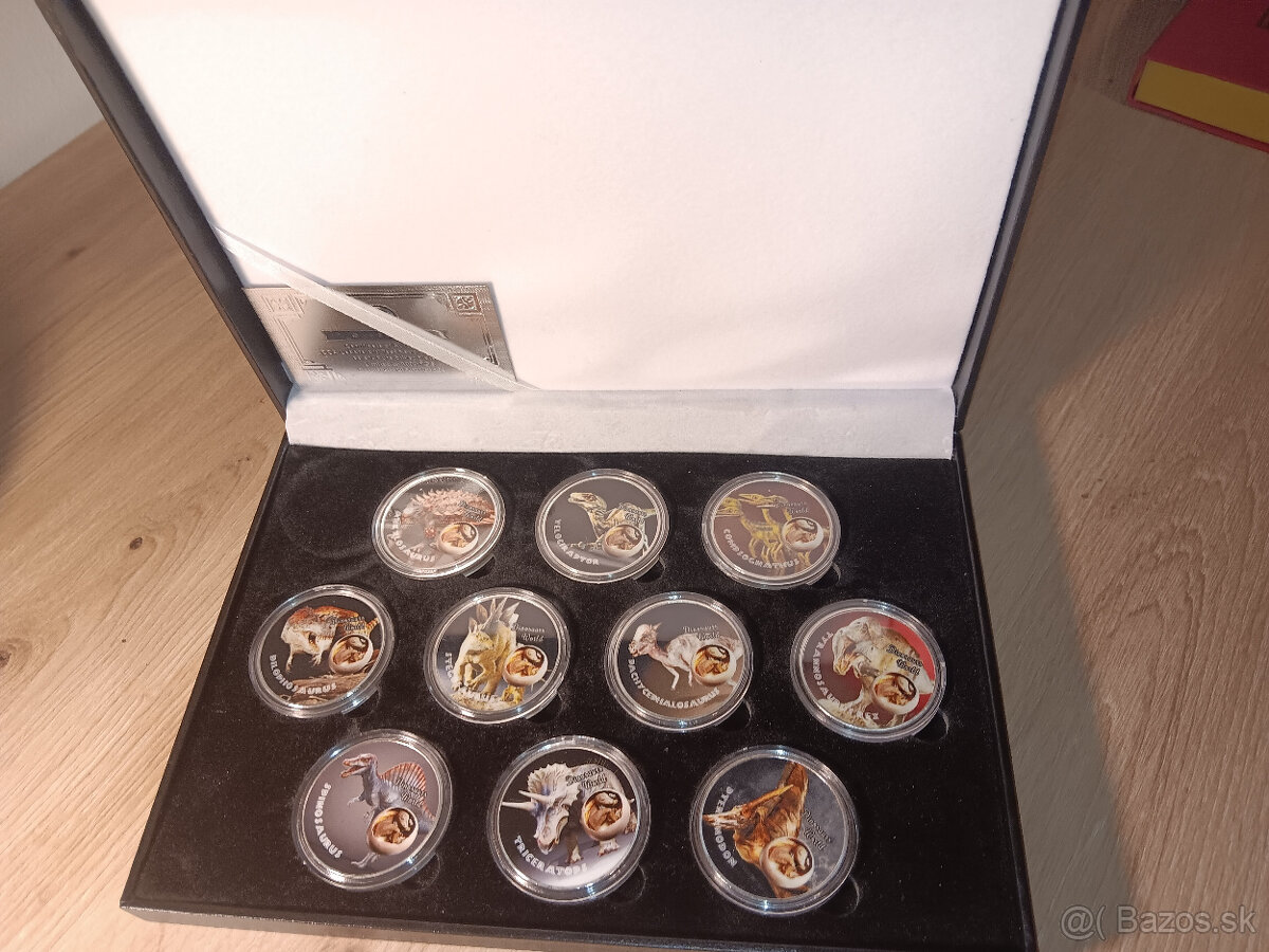 postriebrene pamätne mince DINOSARY 2 - 11