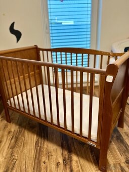 Detská postieľka Nobleo Vintage, prebaľovací pult, bariérka - 11