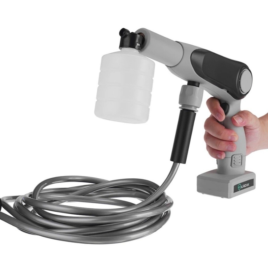 Kvalitná Nabíjacia Tlaková Čistiaca Pištoľ KROAK + Kufrík - 11