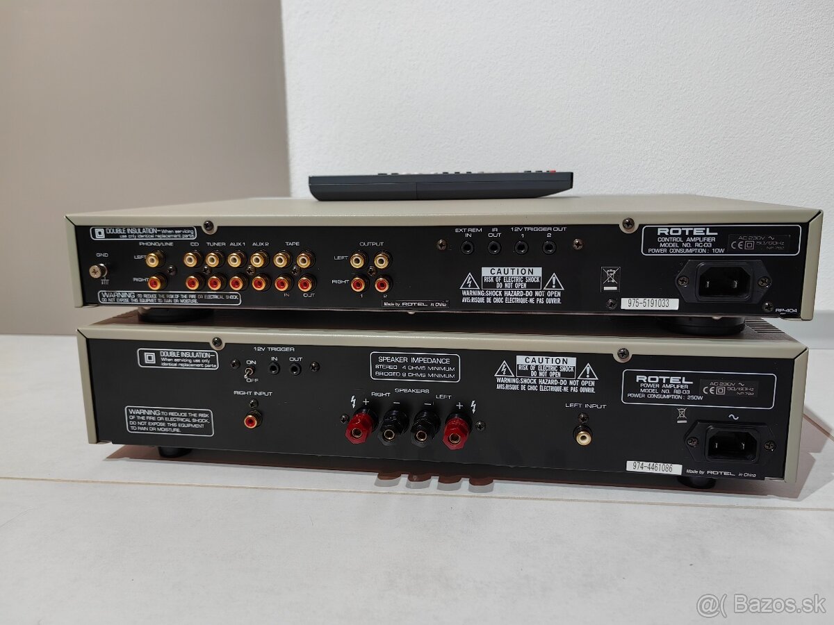 ROTEL RB03 + ROTEL RC03 pre amp + koncák - 11