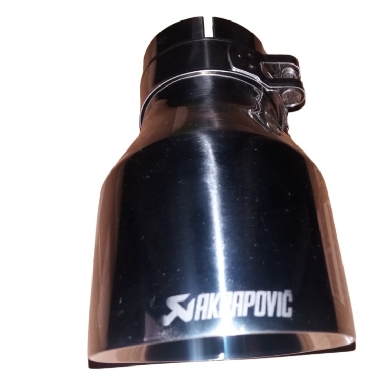 Leštená Nerezová univerzálna koncovka výfuku Logo Akrapovič - 11