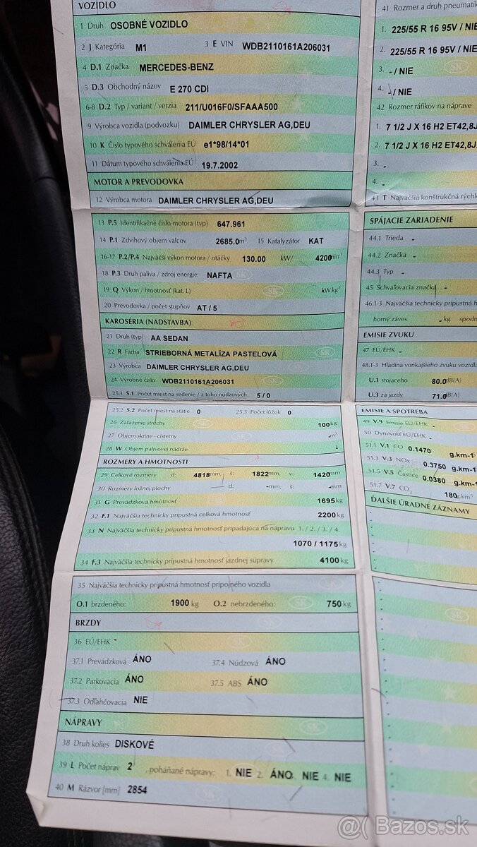 Mercedes benz w211 270CDI - 11