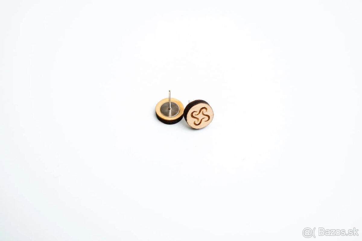 Náušnice Space root - gravírované - 11