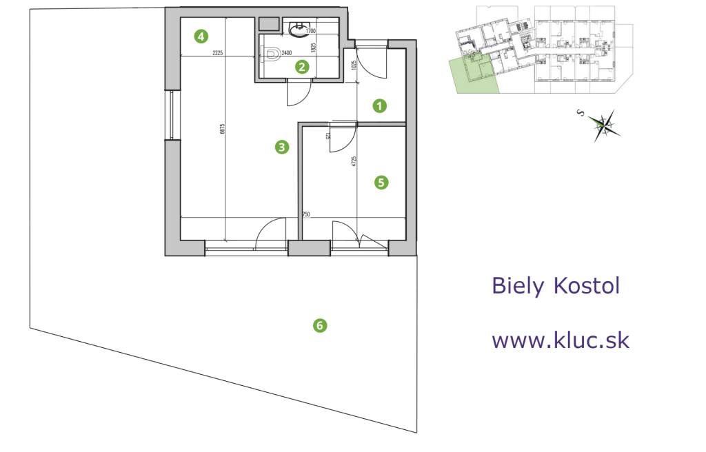 Posledné voľné skolaudované byty v developerskom projekte. B - 11