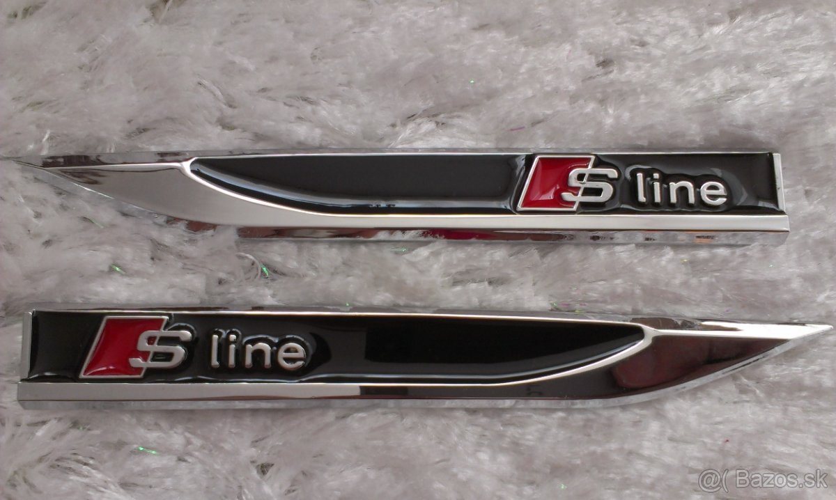 MIX AUDI SLINE PREDNE ZADNE CIERNE STRIEBORNE - 11