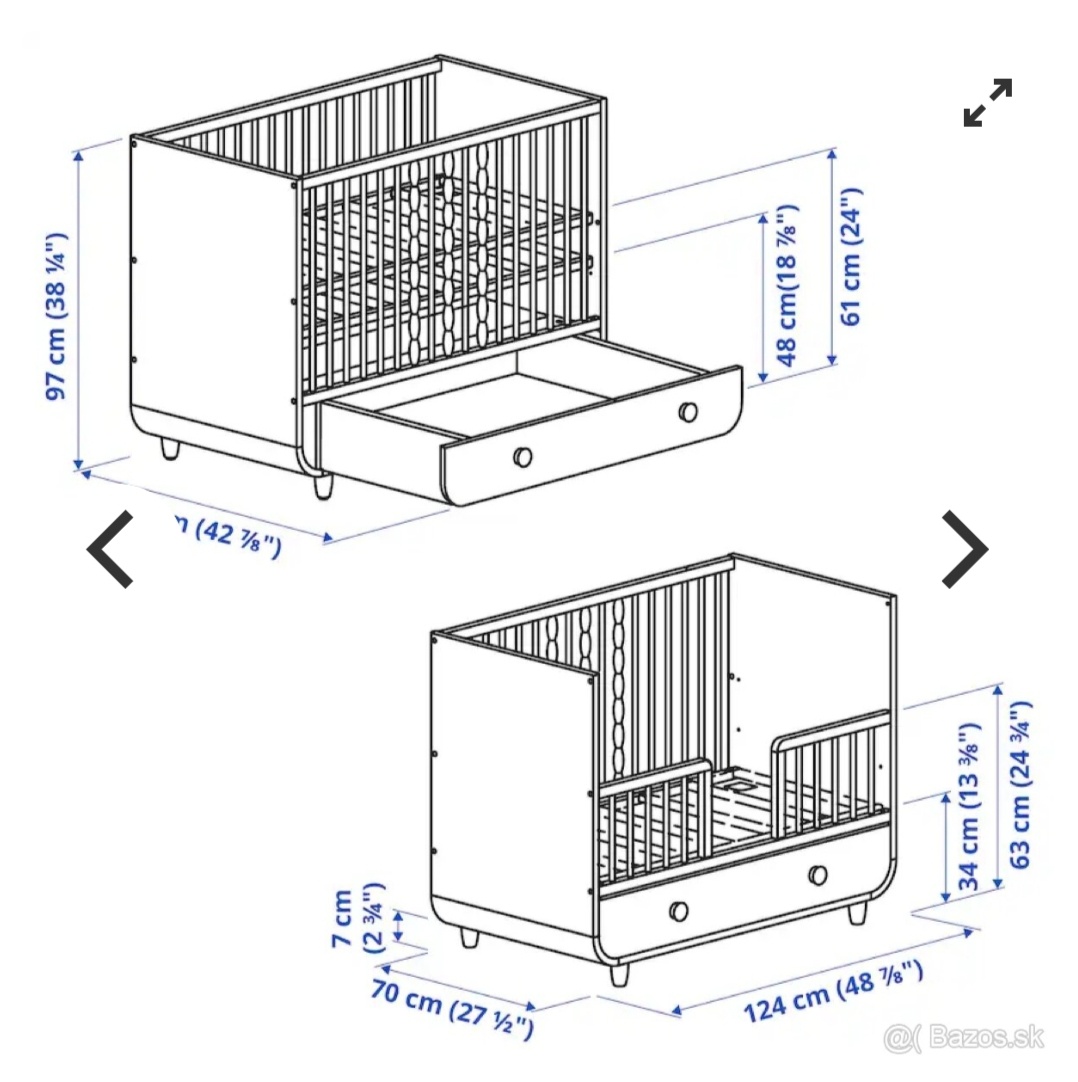 Postieľka IKEA myllra ružová - 11