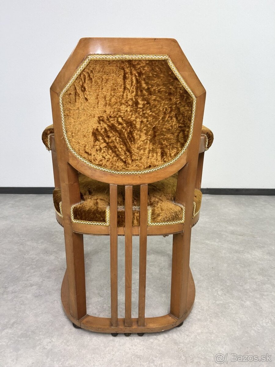 Secesné sedenie sofa + 2 kreslá - 11