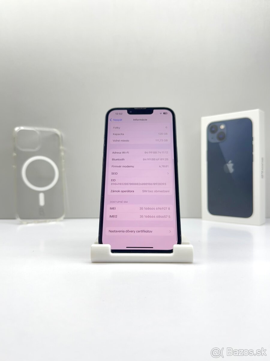 iPhone 13 128GB MIDNIGHT NOVÁ BATÉRIA 100%+PRÍSLUŠENSTVO - 11