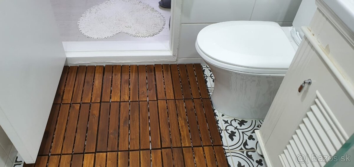 Teakové terasové zahradní dlaždice 30x30x2,5 cm olejované - 11