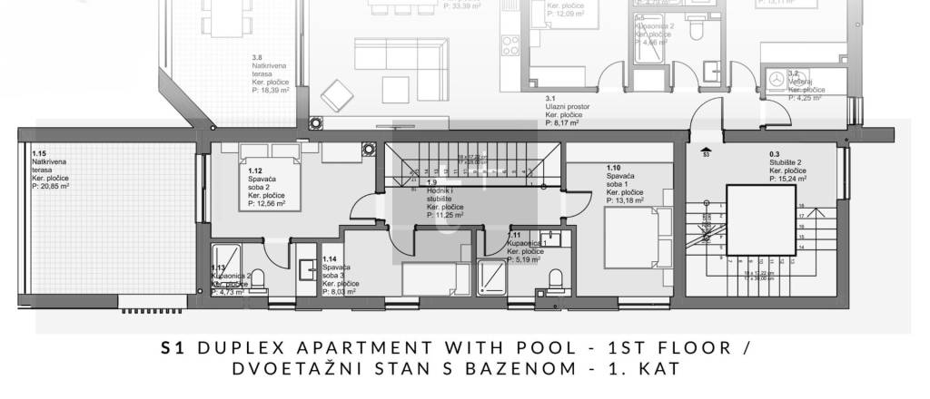 CHORVÁTSKO - Apartmány v tichej časti (S1) - VODICE, ŠIBENIK - 11
