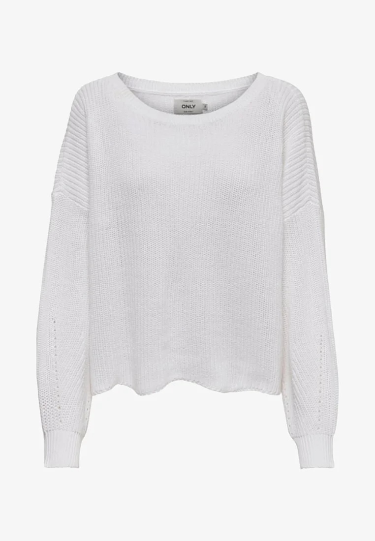 Sveter ONLY oversized strih - biely ===NOVÉ=== - 11