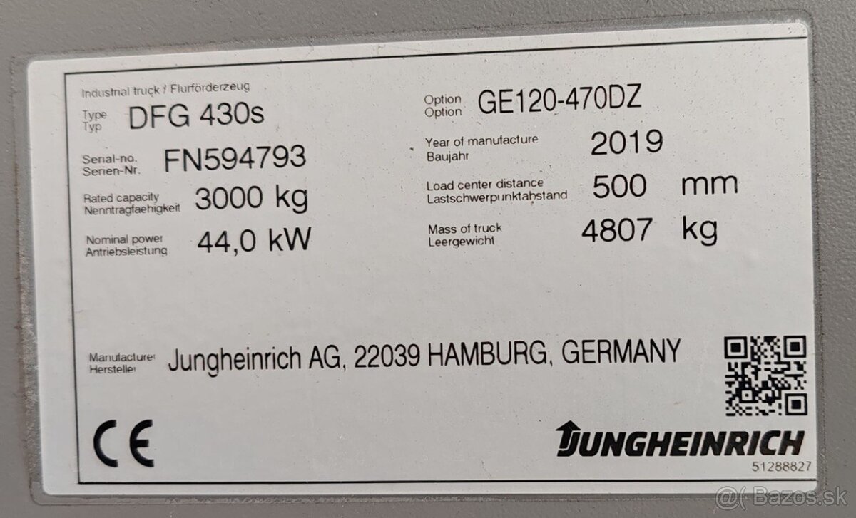 Dieselový VZV Jungheinrich DFG 430s - 11