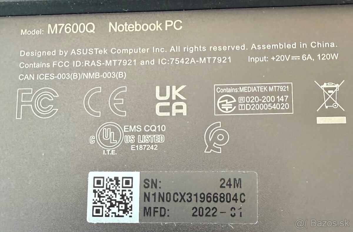 ASUS VivoBook Pro 16X OLED M7600QC-OLED037W 0°Black - 11