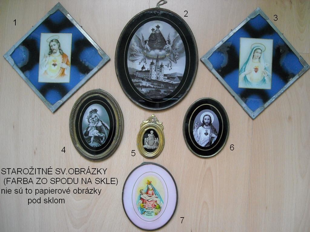 Medaily svätcov a Starožitné sväté obrázky na skle - 11