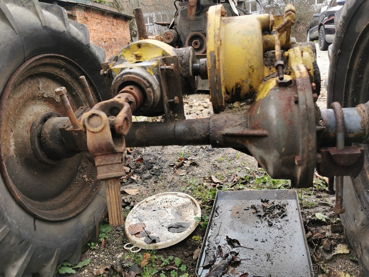 Náprava zadná s brzdou, uhlová prevodovka, malotraktor - 11