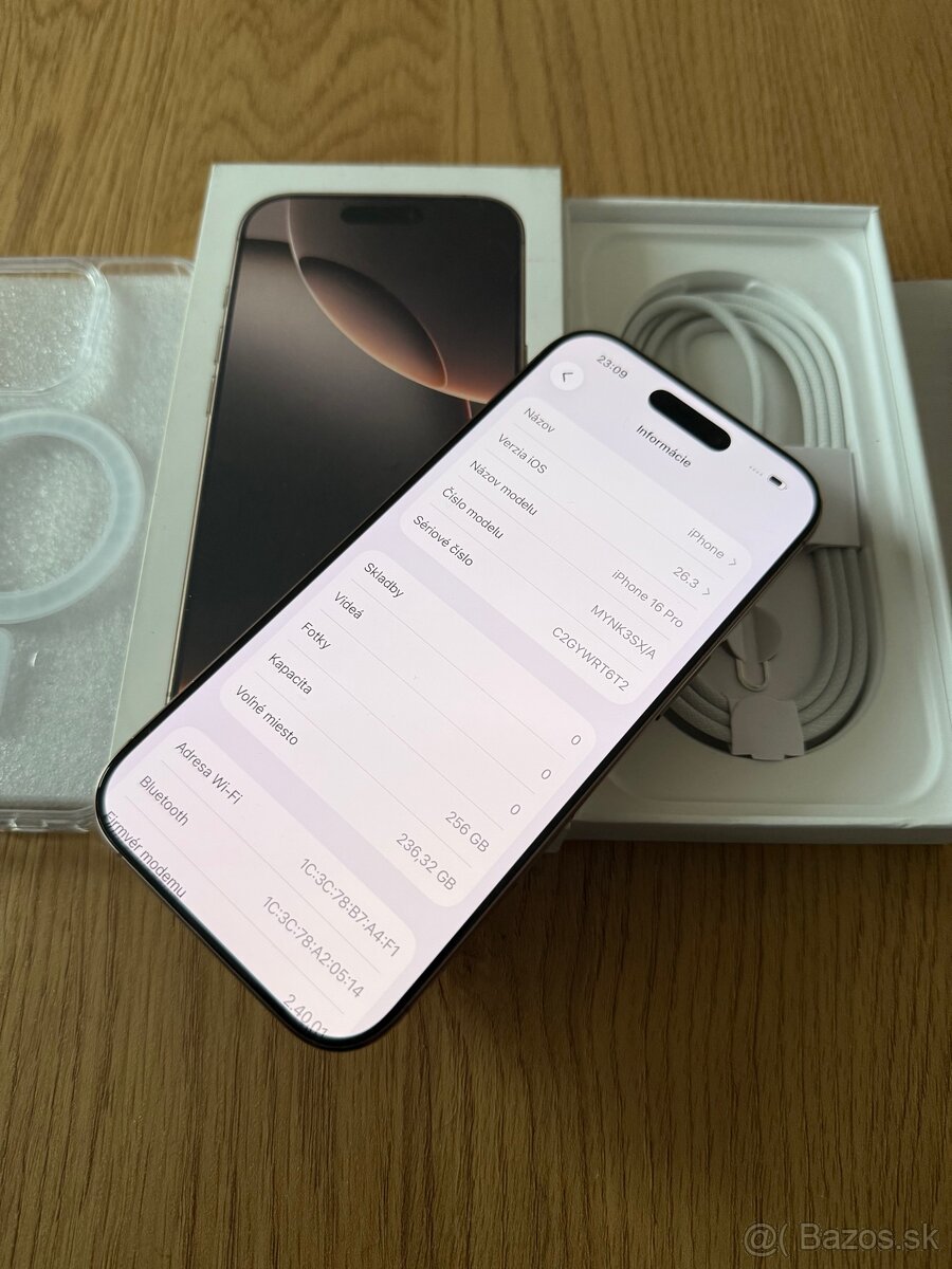 iPhone 16 Pro 256 gb Desert Titanium v záruke +príslušenstvo - 11