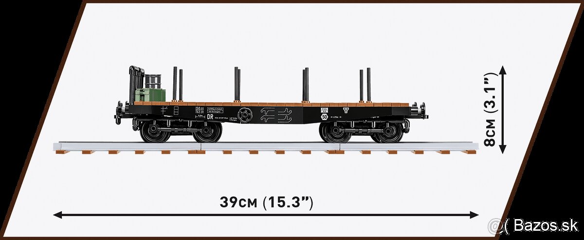 COBI lokomotíva + plošinový vagón - 11