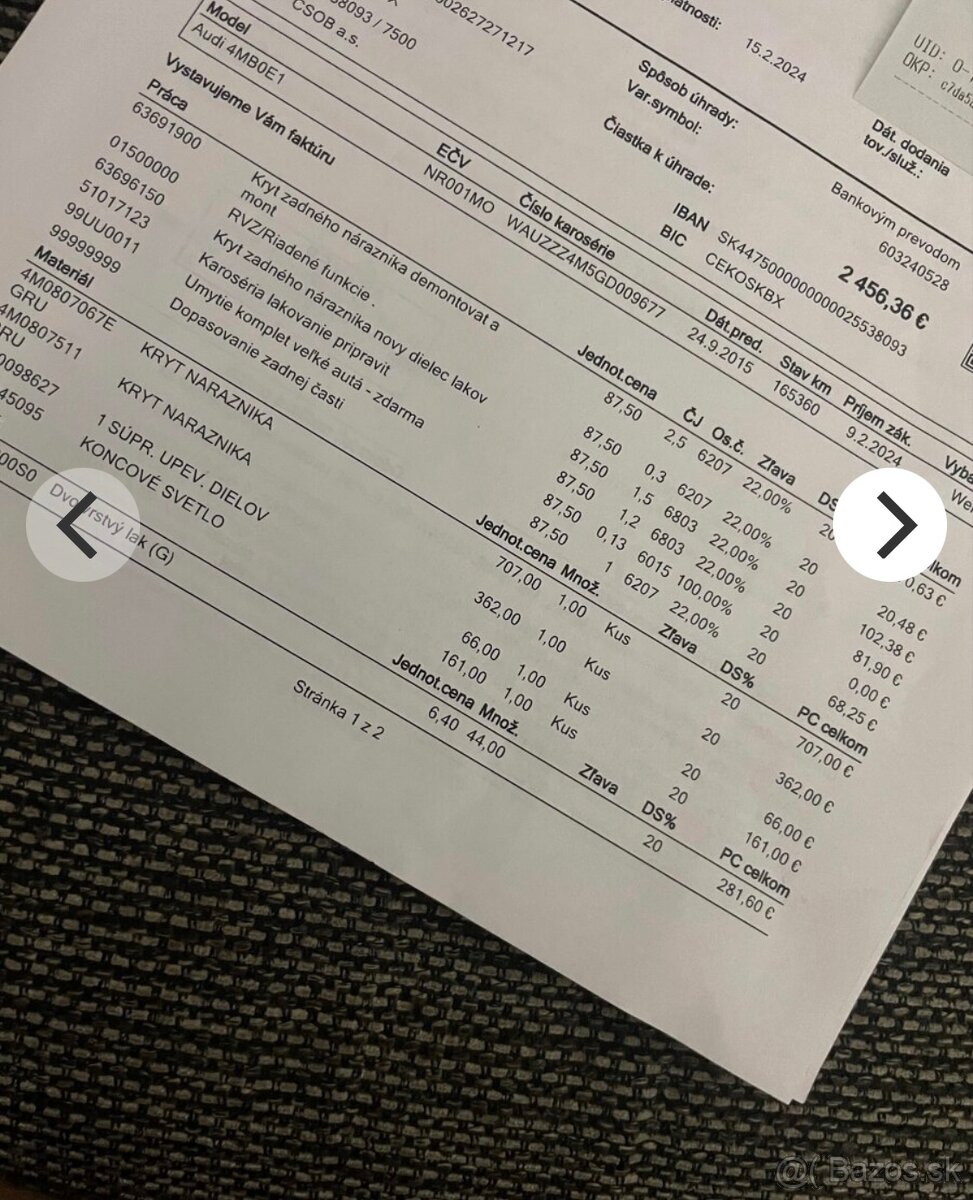 AUDI Q7 3.0TDI 200KW S-LINE MATRIX - ZADNÝ NÁRAZNÍK - 11