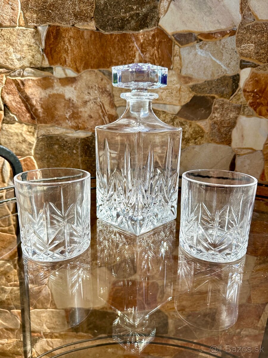 Karafi, sklenky, irisovane vázy - 11