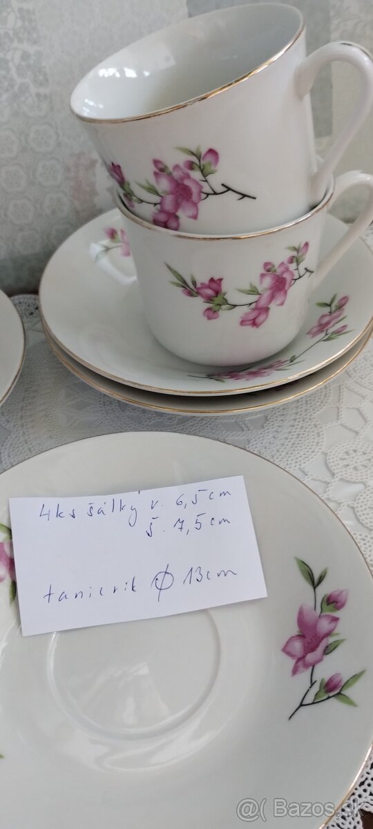 porcelánové šálky sad 4+4 - 11