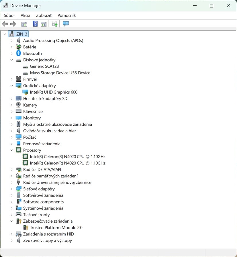 Techbite Zin 3 /Intel N4020/4GB RAM/FHD/128GB SSD/Podsv. kl. - 11