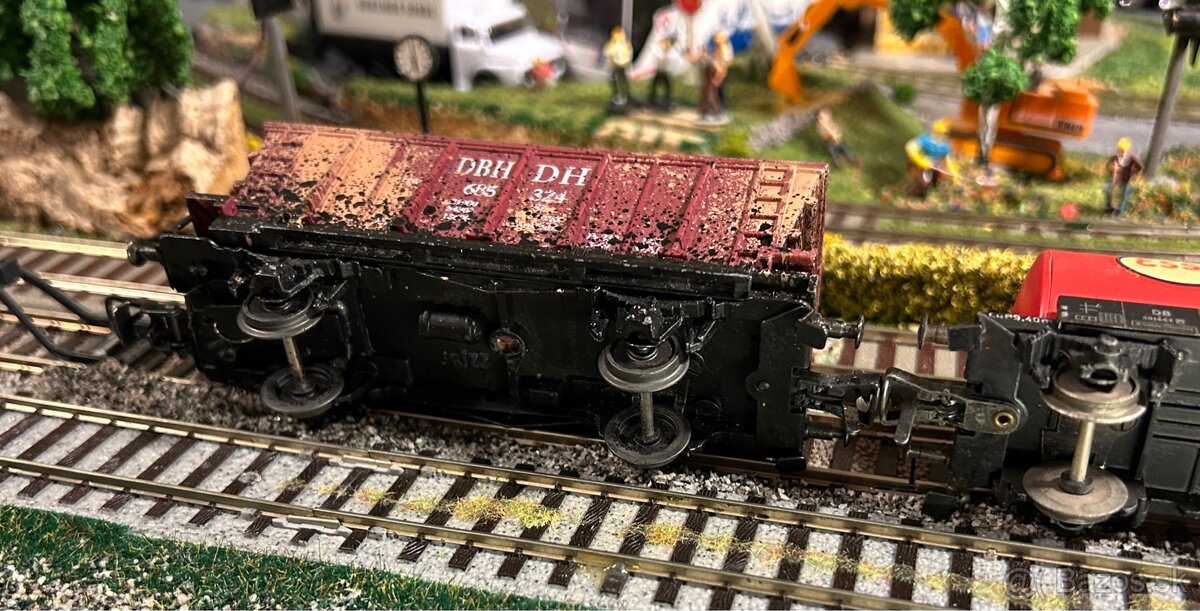 železnica H0 - už rarita - vagóny Fleischman, staré, kovové - 11