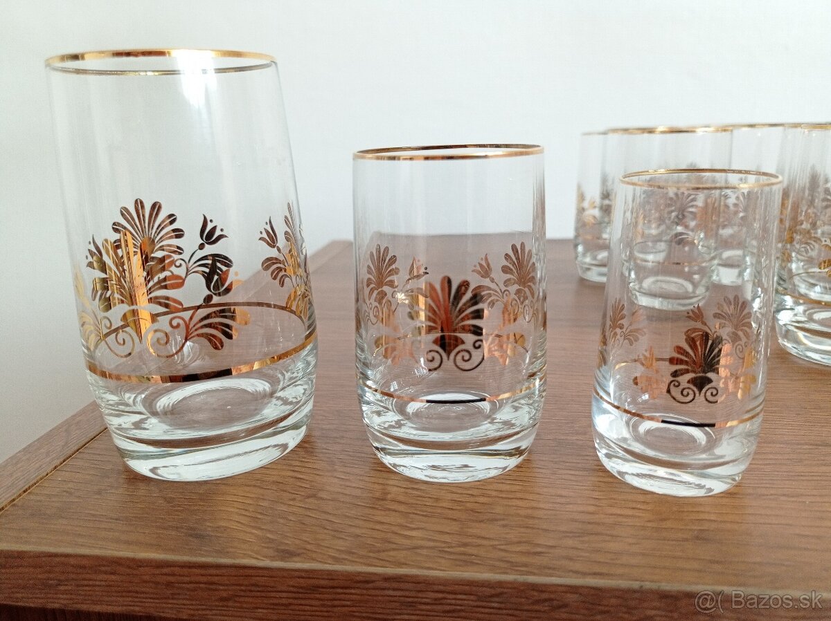 Rôzne retro sada sklenených pohárov - 11