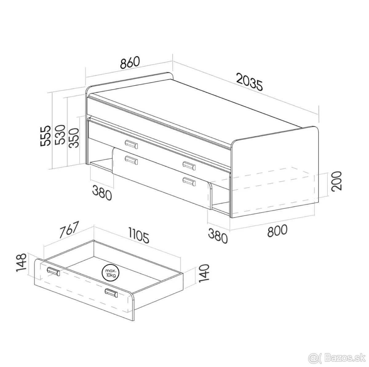 Nábytok LORENTO Detská zostava - 11
