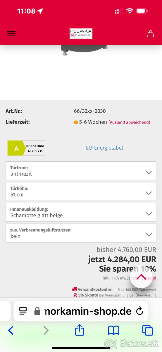 Predam krb Schmid Ronda FD55. Výkon 9 KW vyborny stav.Vďaka - 11