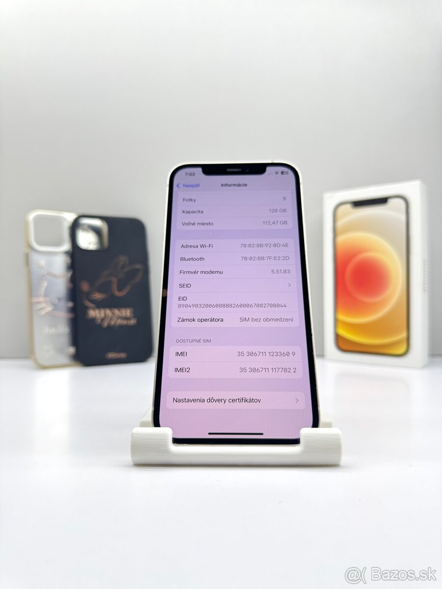 iPhone 12 WHITE TOP STAV 100% BATÉRIA - 11