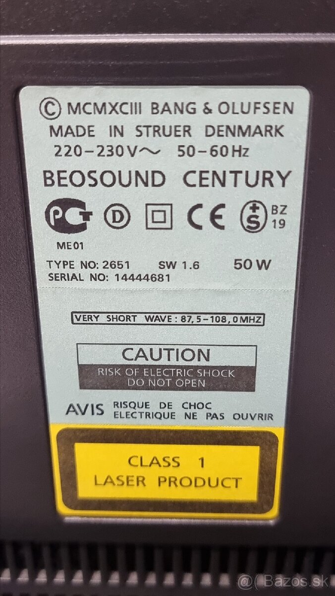 Beosound Century 2651 》 Bang Olufsen 》Denmark - 11