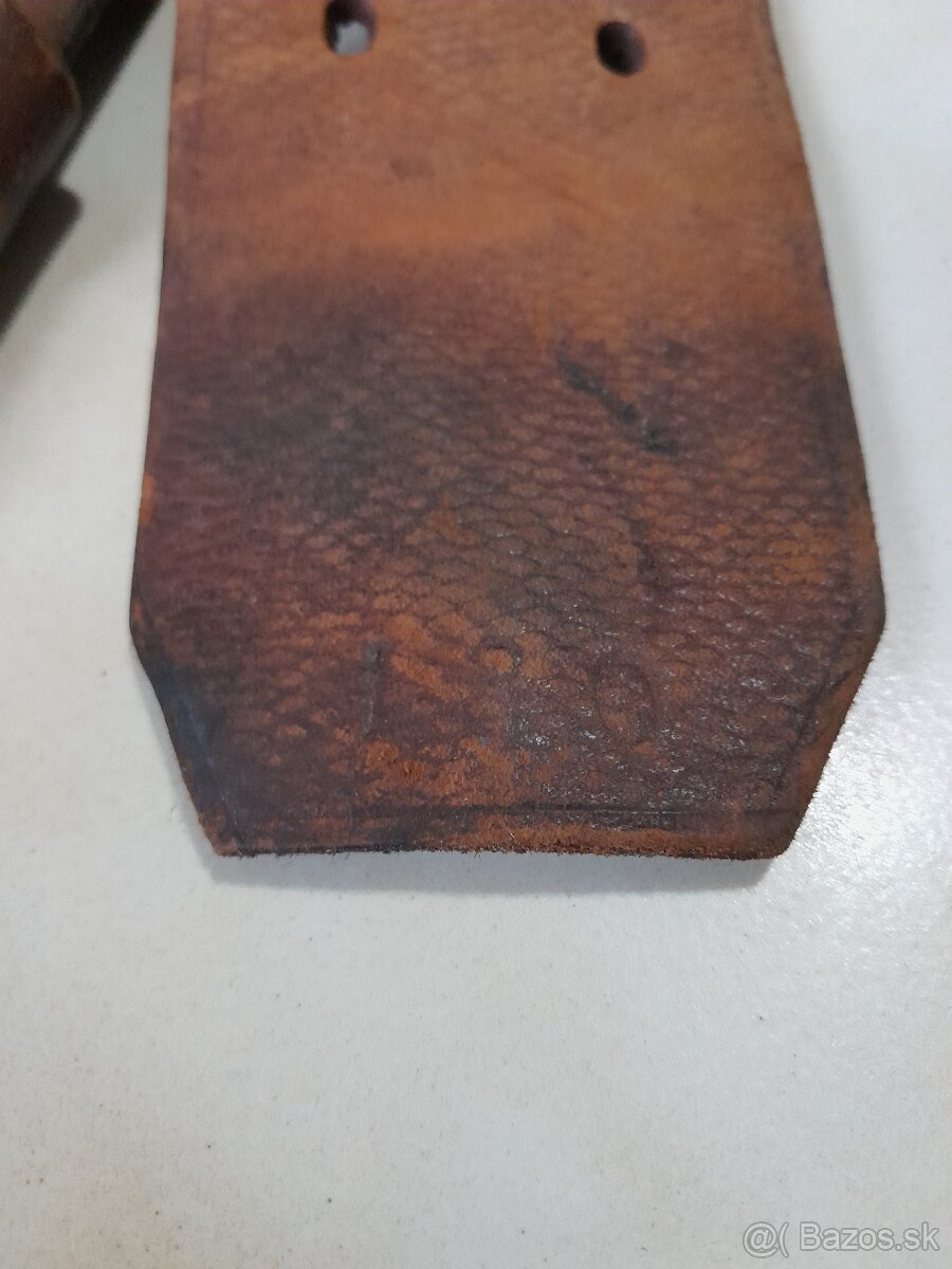 Masívny kožený opasok hasičský zbor - 11