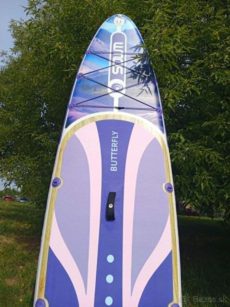 Paddleboard fialovy s obojstrannym veslom - 11