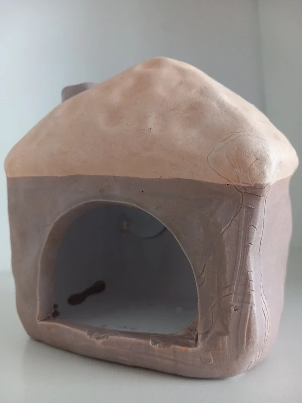 Sada 3ks ručne robené keramické domčeky na sviečku - 11