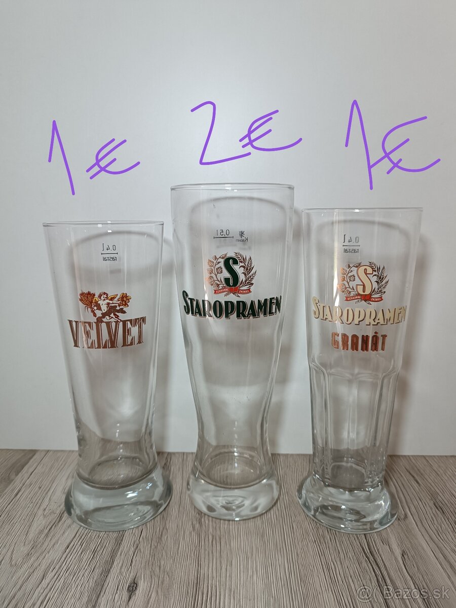 České pivové poháre 3 - 11