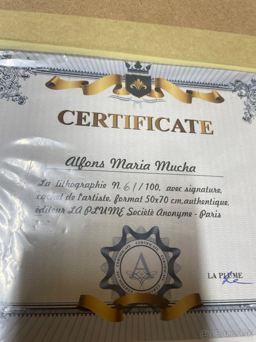 Alfons Mucha 4x jar leto jesen zima certifikat - 11