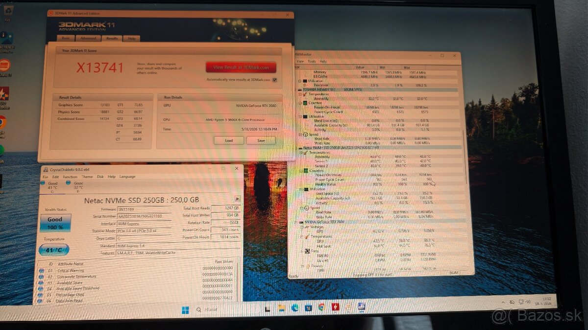 Herné pc ryzen 5 5600x / 64gb ram / rtx 2080 - 11