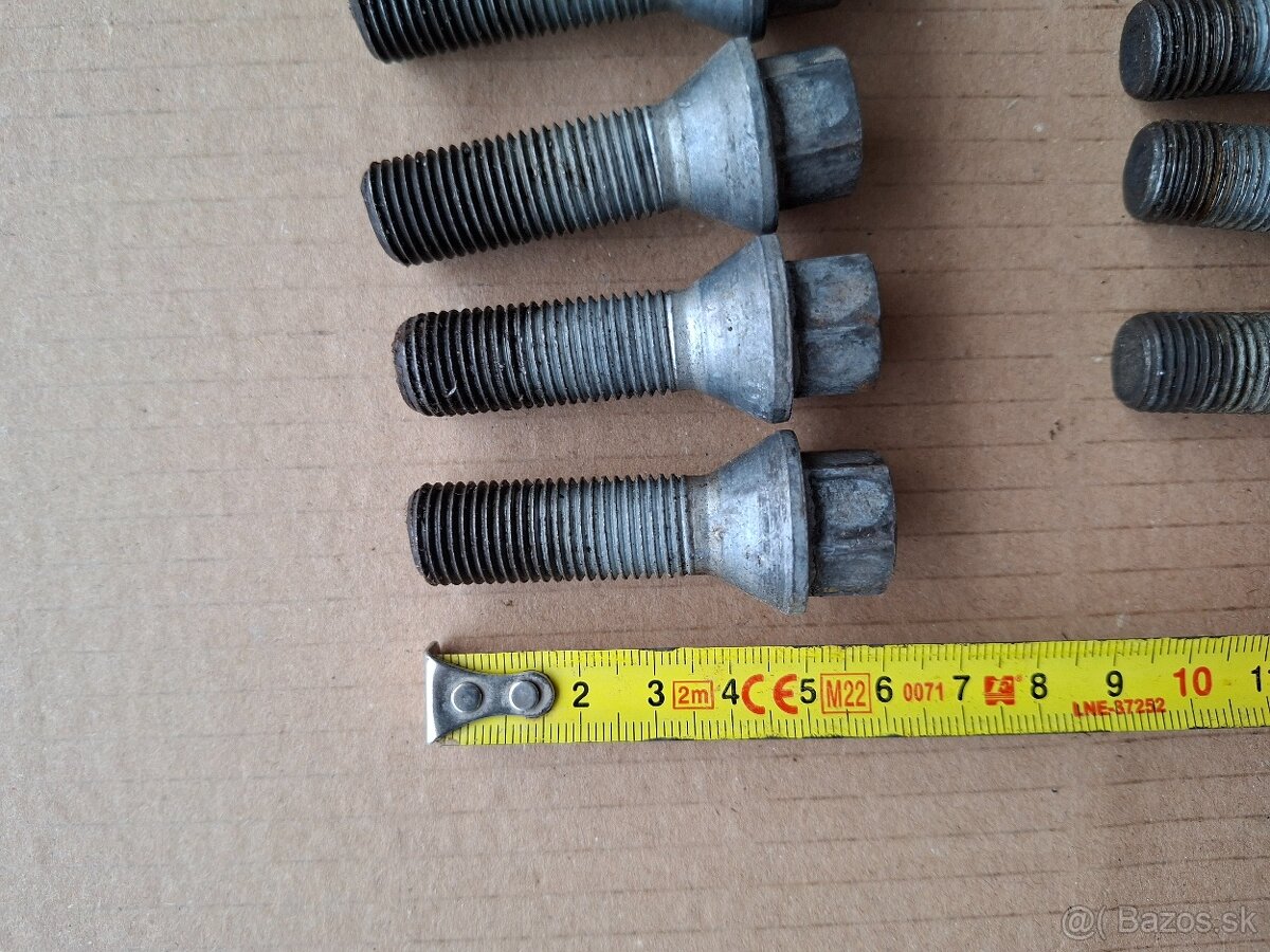 skrutky na kolesa M14 + bezpecnostne skrutky + krytky - 11