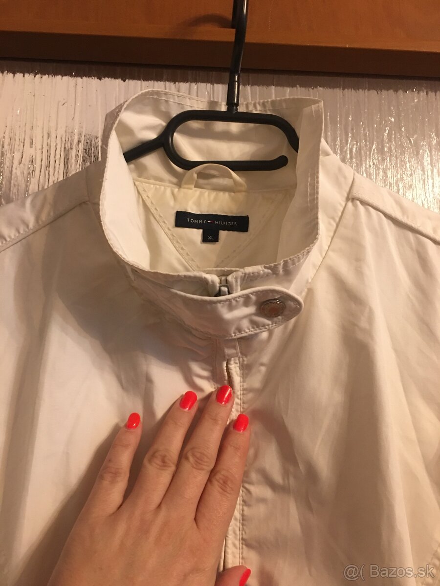 TOMMY HILFIGER originál snehobiela/damska bundicka L - 11