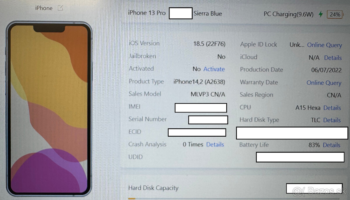 Diely z Apple iPhone 13 Pro Sierra Blue - iCloud Lock - 11