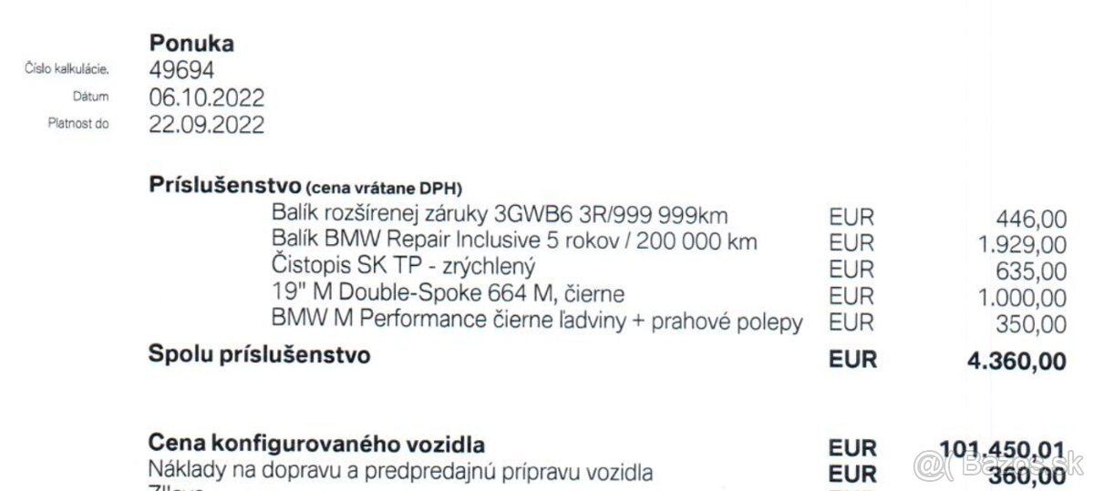 2021 - BMW 540i - zaruka do april 2026, ODPOCET DPH - 11