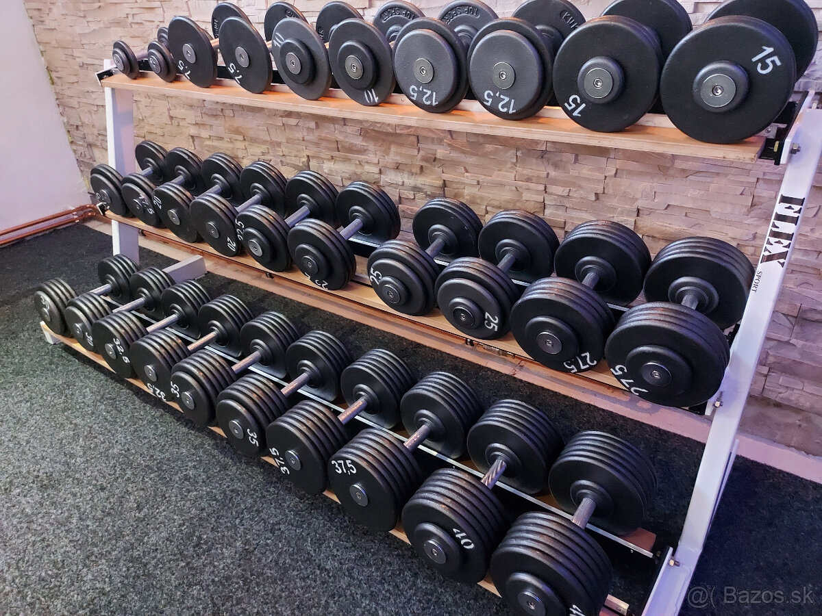 Profi pevné jednoruční činky 2,5-100kg NOVÉ - 11