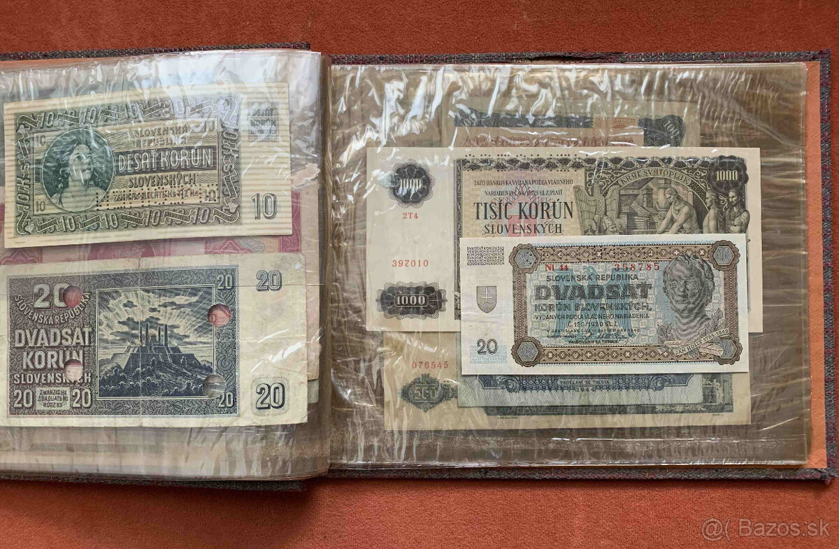 Album starých bankoviek Československa od roku 1919 – 1961 - 11