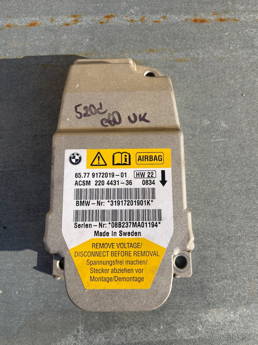 BMW E60 E61 5er Riadiace jednotky a moduly - 11