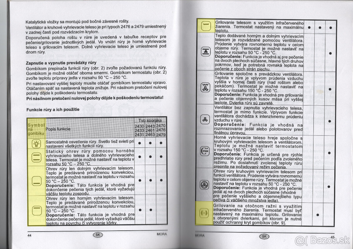 Sporák Mora 2443 - 11