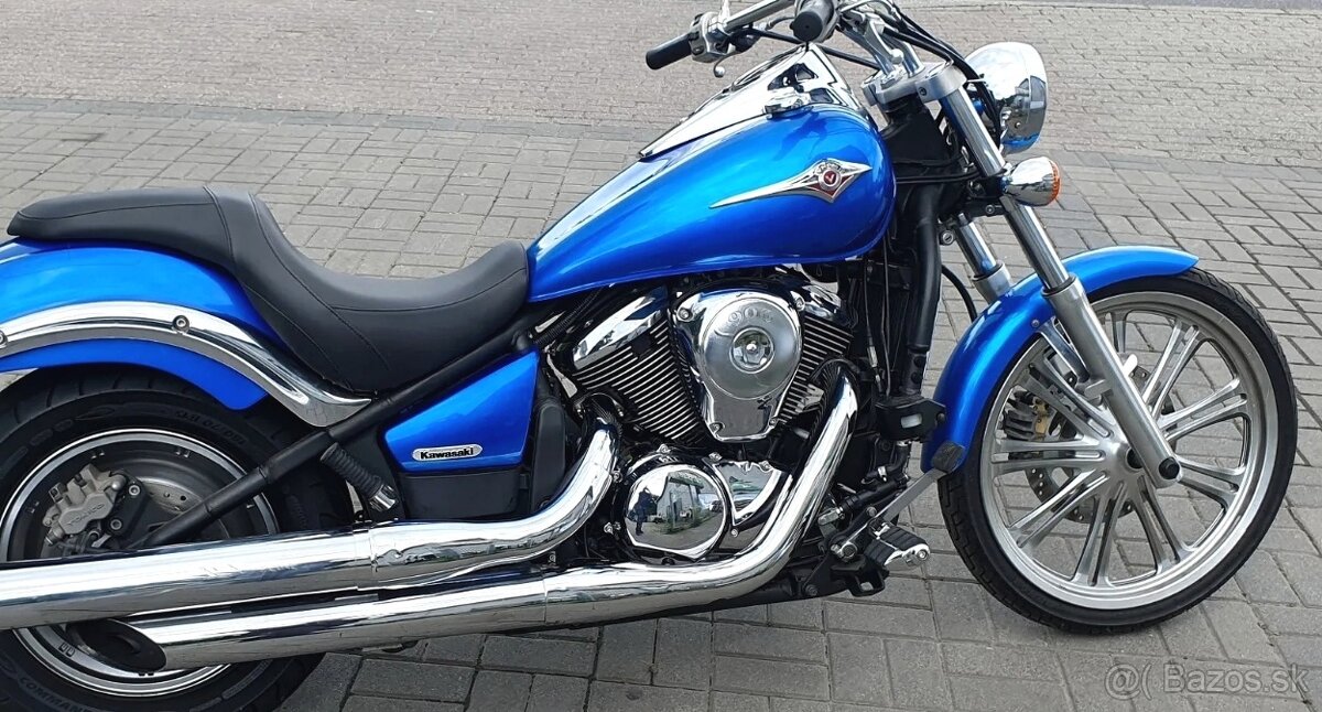 KAWASAKI VN 900 CUSTOM , - r..2008, TOP, krásny stav, 9.600 - 11