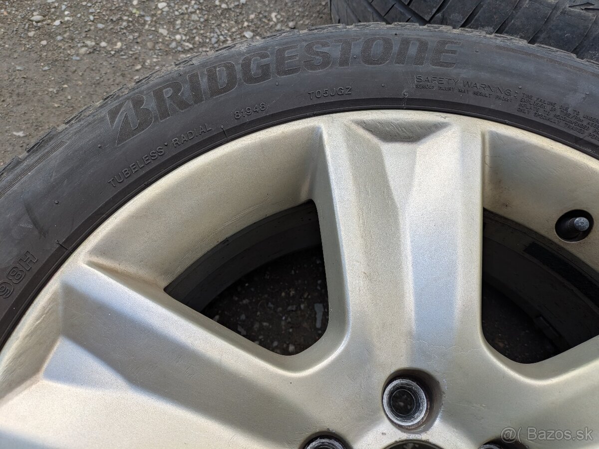 17" ALU kolesa Subaru 7Jx17 ET 48+pneu Bridgestone 215/55R1 - 11